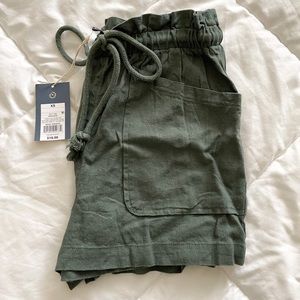 Army green shorts